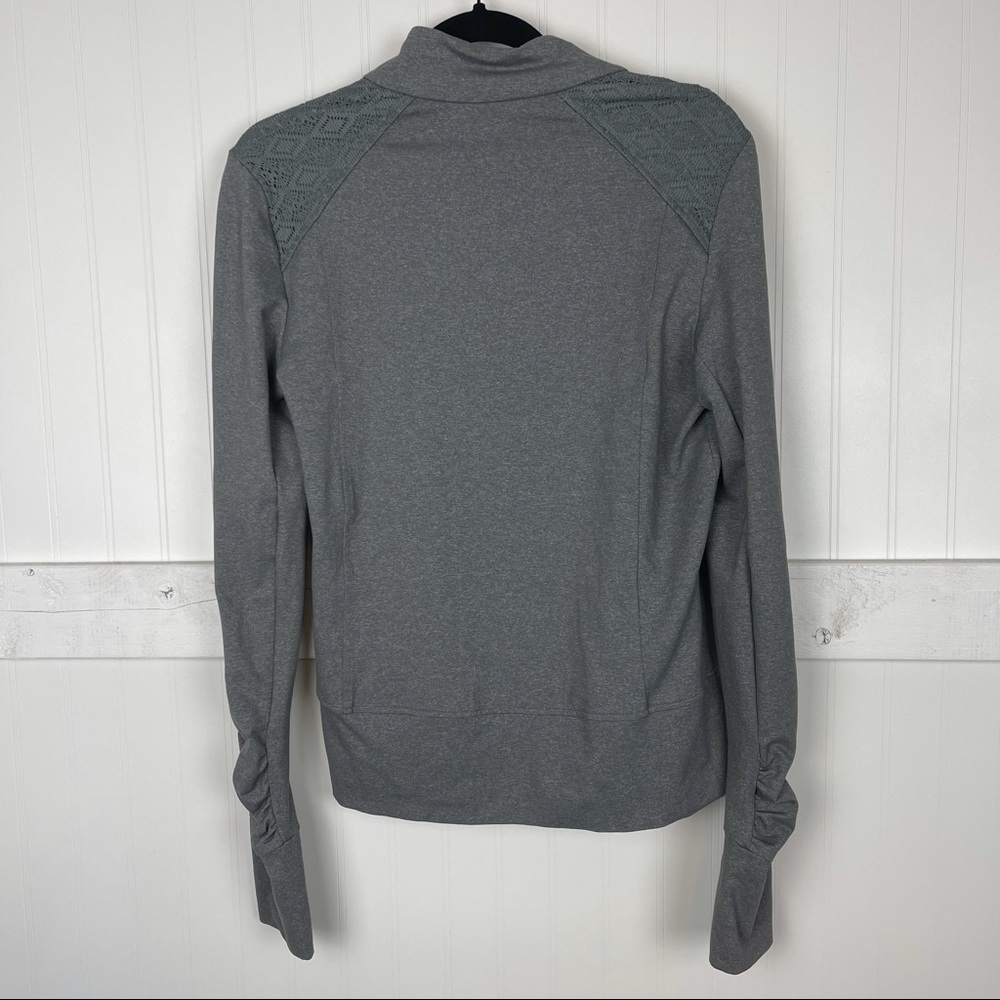ANTHROPOLOGIE Pure + Good Gray Athletic Ruffle Jacket - Picture 6 of 6